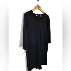 Upscale LANDS END Black Dress Career Event Great Quality Size 12